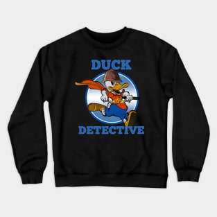 Duck Detective Vintage Retro Cartoon Comic Vibe Crewneck Sweatshirt